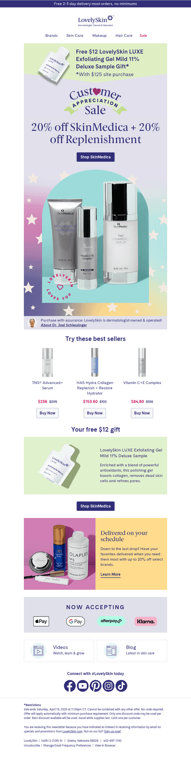 LovelySkin email from Tue, Apr 15, 2025