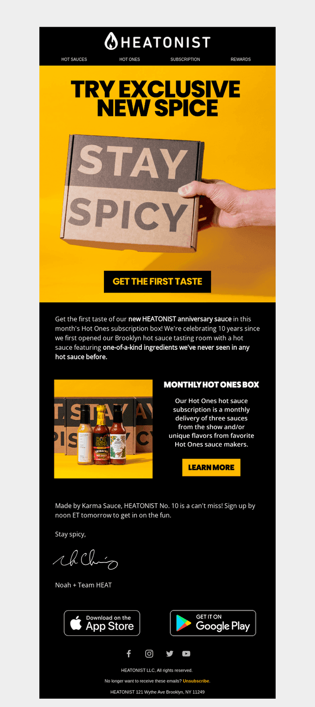 Sign up for never-before-seen spice! 🔥🌶️🔥