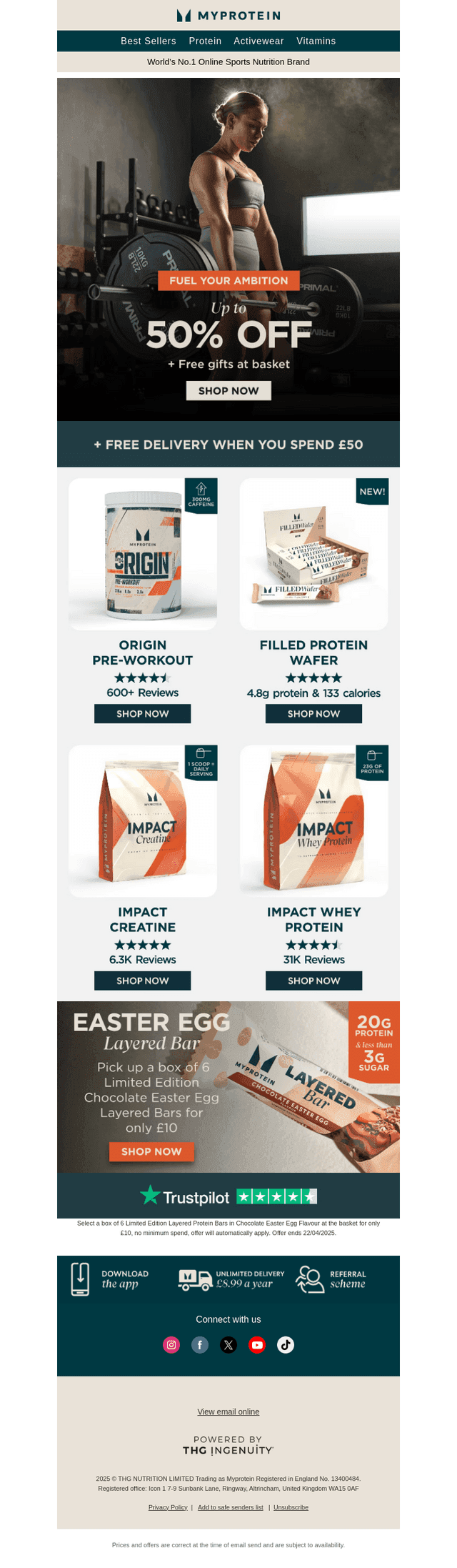 Myprotein email from Wed, Apr 16, 2025