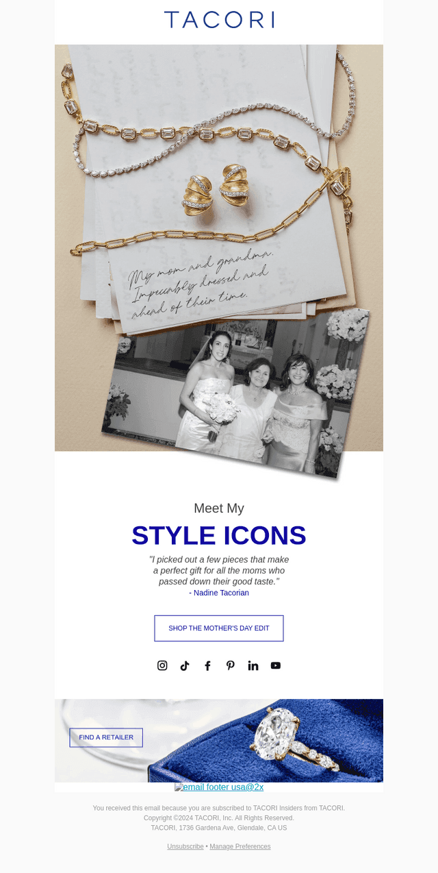 Tacori email from Wed, Apr 16, 2025