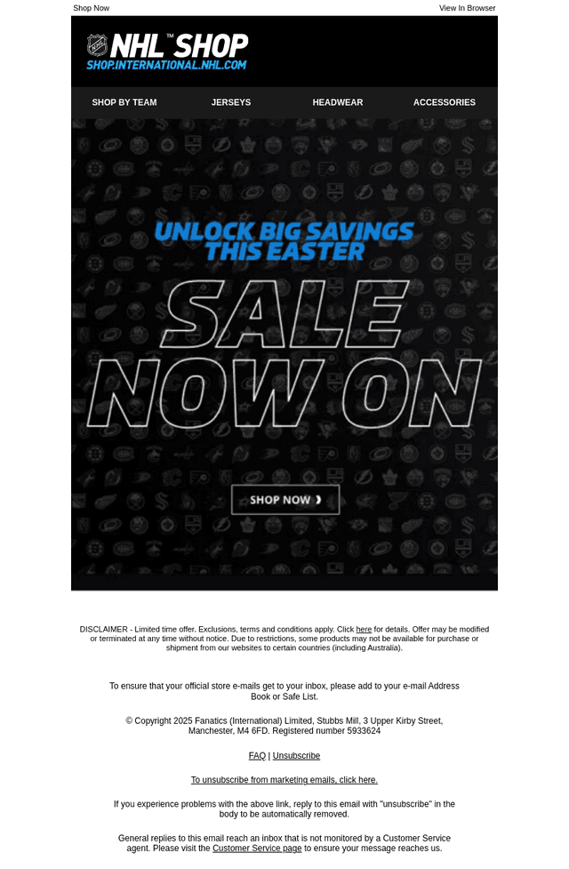 NHL email from Thu, Apr 17, 2025