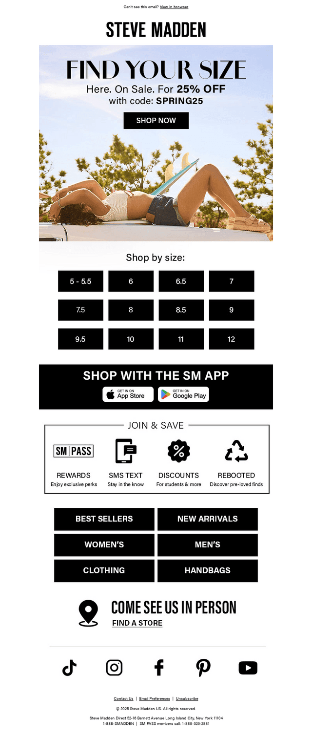 Your Size = On Sale