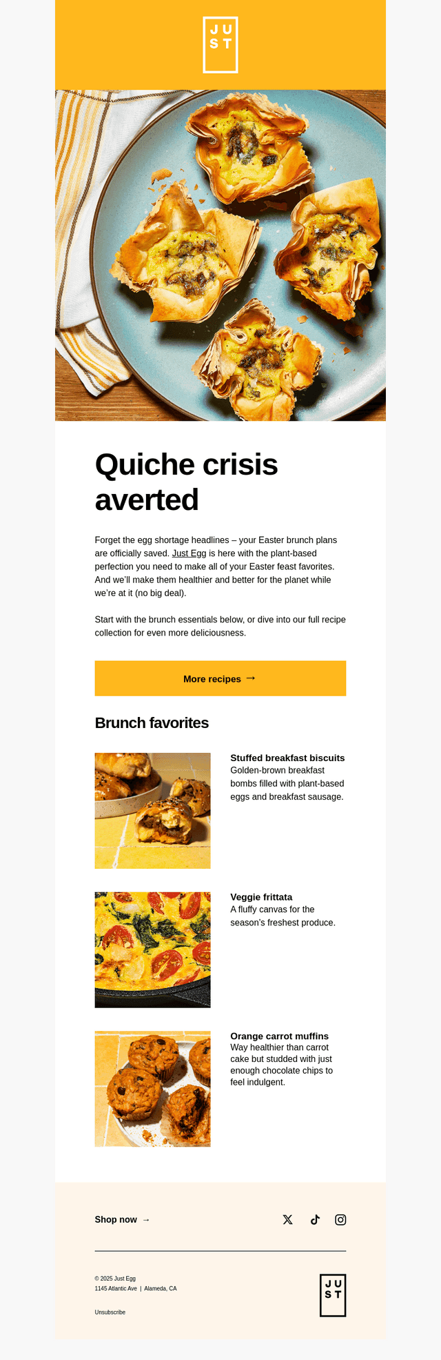 Eat JUST email from Fri, Apr 18, 2025