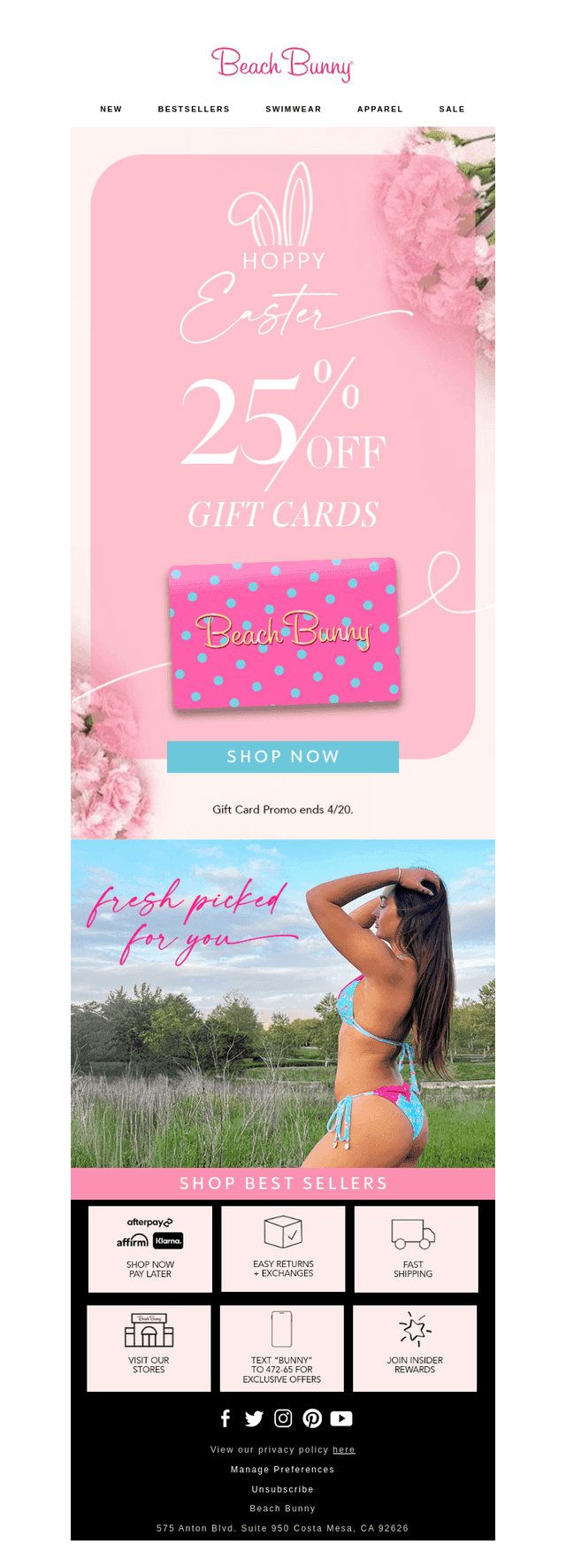 Beach Bunny Swimwear email from Fri, Apr 18, 2025