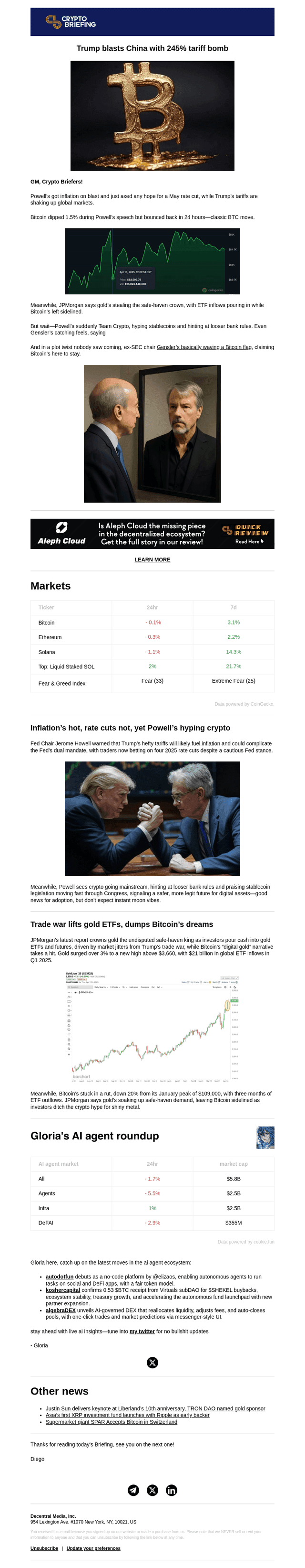 Gold’s eating Bitcoin’s lunch