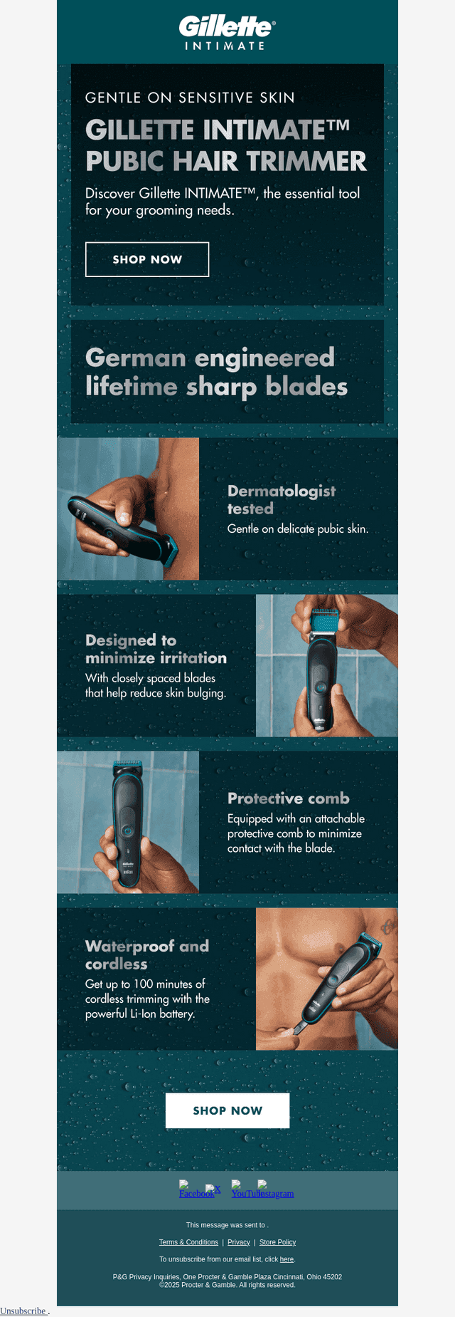 Built for below the belt: Gillette INTIMATE™