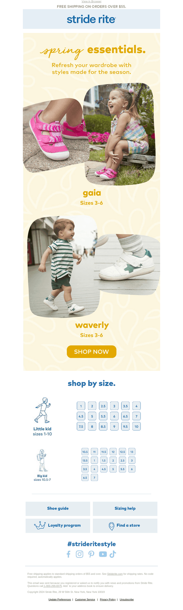 Stride Rite email from Mon, Apr 21, 2025