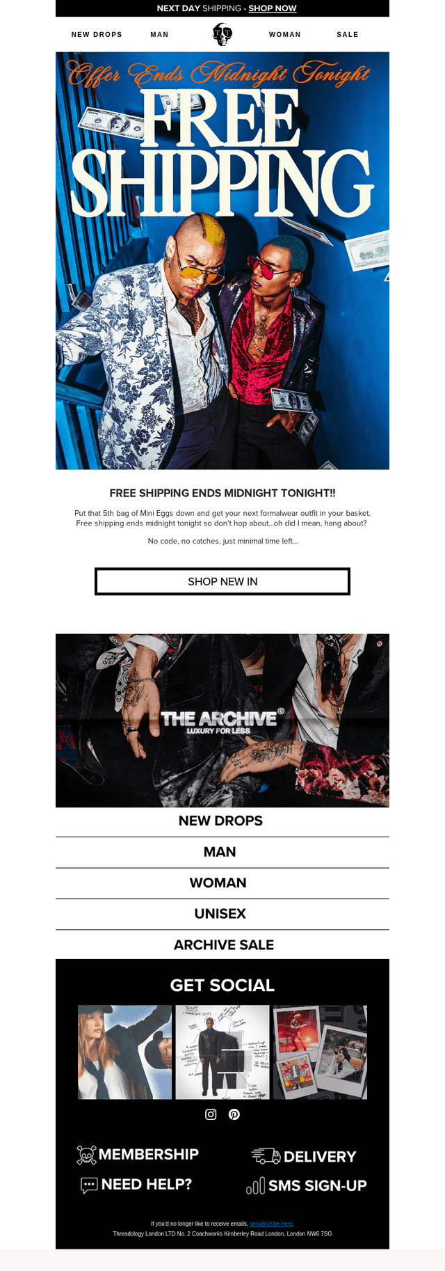 Don't Miss Your Free Shipping!!