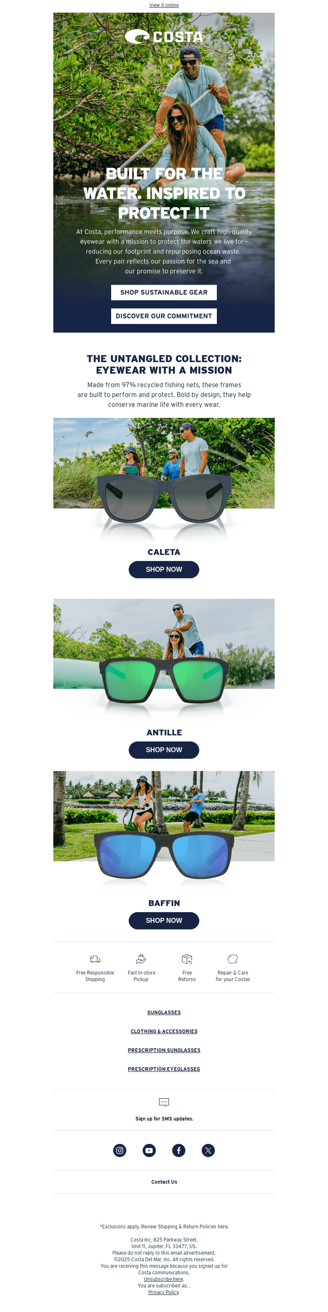 Costa Sunglasses email from Tue, Apr 22, 2025