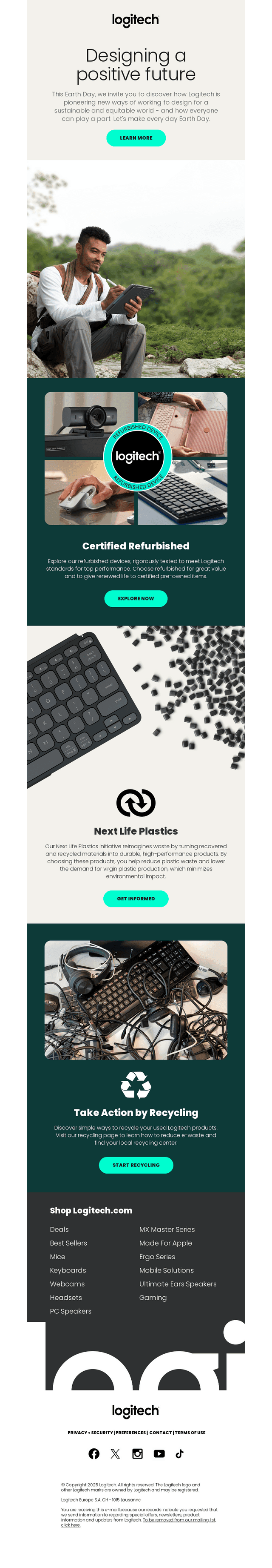 Logitech email from Tue, Apr 22, 2025