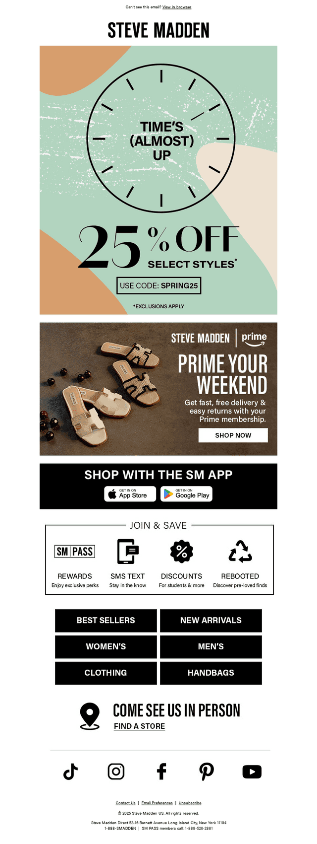 25% Off. Clock’s Ticking.