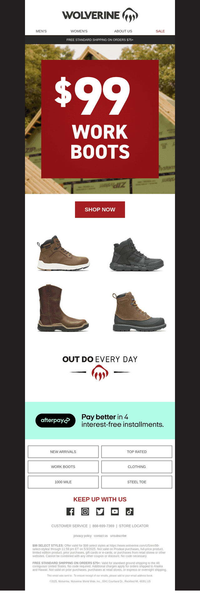 Brand New Deal: $99 Work Boots!