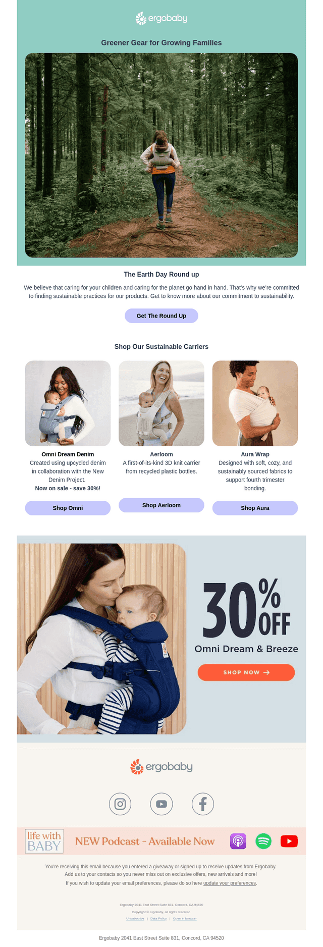Ergobaby email from Wed, Apr 23, 2025
