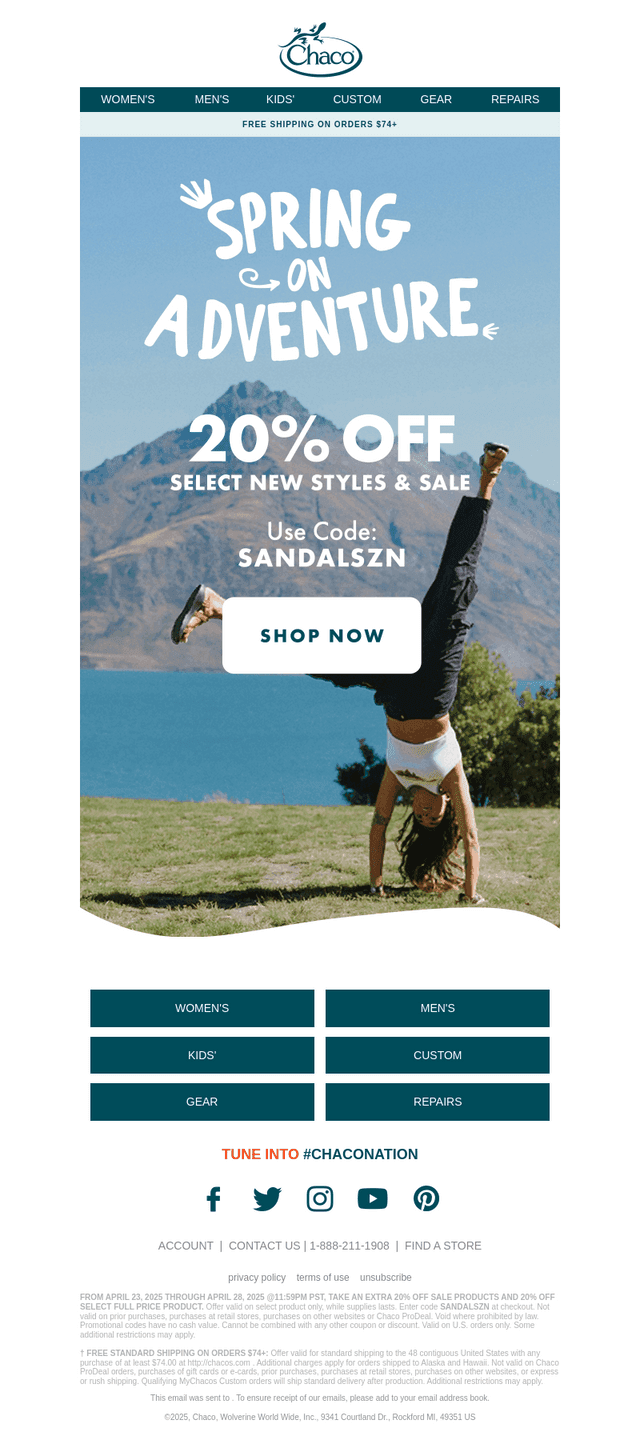 Spring Sale Starts Now!