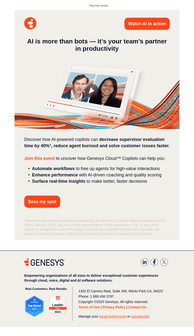 New digital event: Explore Genesys Cloud Supervisor and Agent Copilot use cases