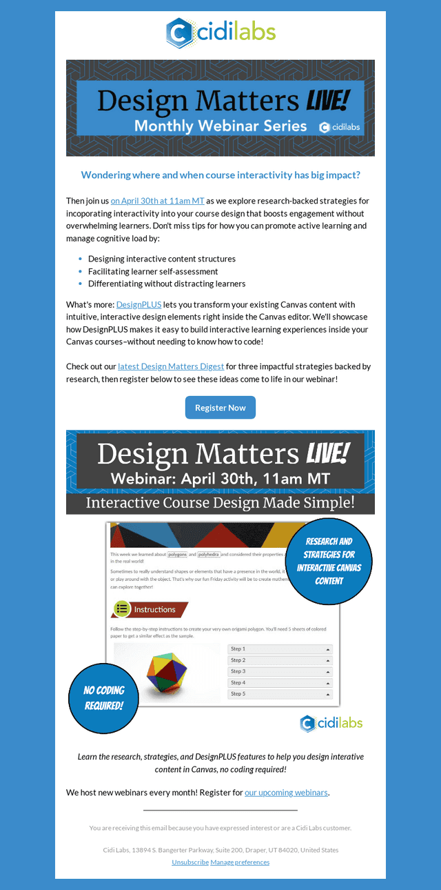 Still time to register - Interactive Course Design Made Simple!