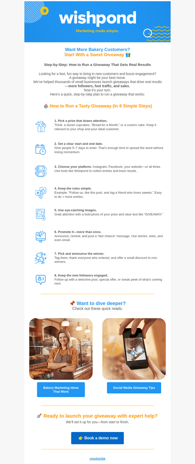 Wishpond email from Fri, Apr 25, 2025