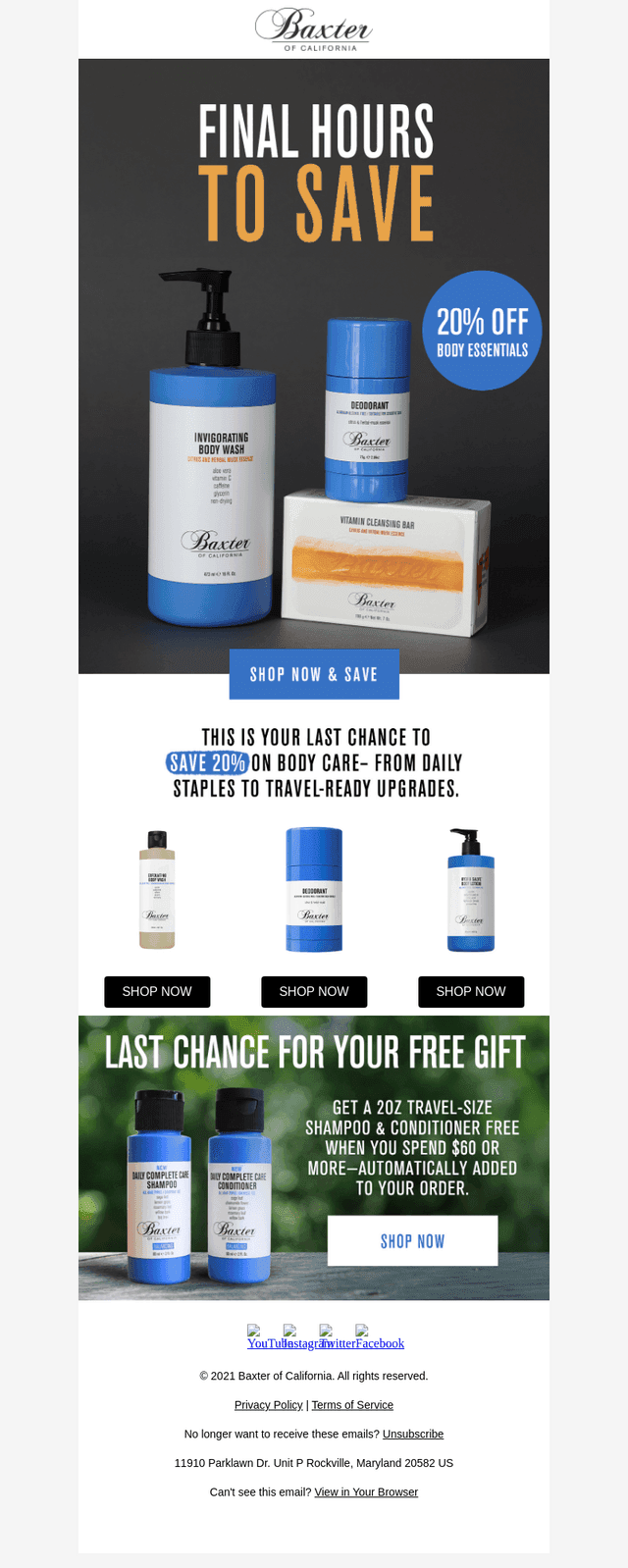 Final hours to refresh your routine for 20% off ⏰