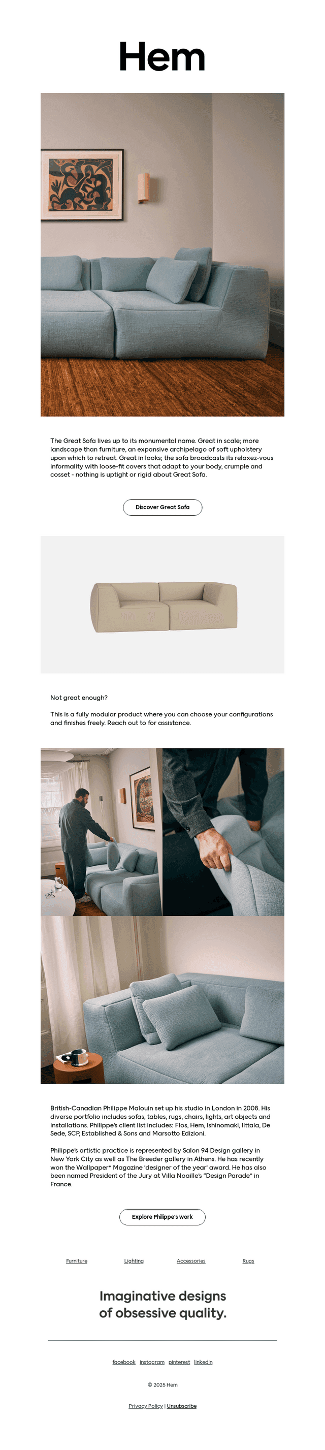 Launching today: Great Sofa by Philippe Malouin