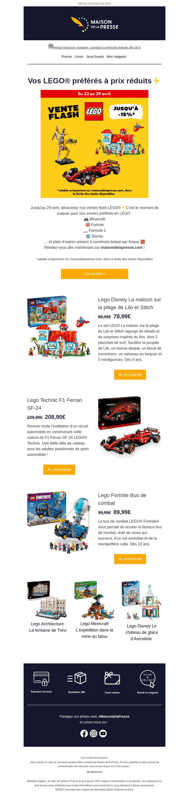 Ventes Flash LEGO® ⚡