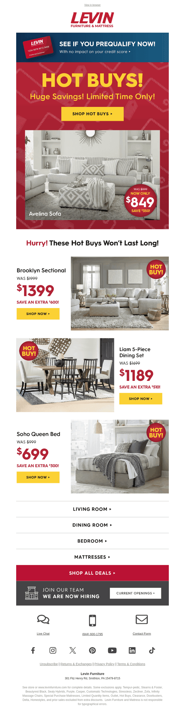 Save an EXTRA $600 on Brooklyn Sectional! 🛋️