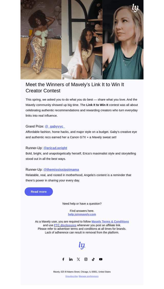 Mavely email from Sat, Apr 26, 2025