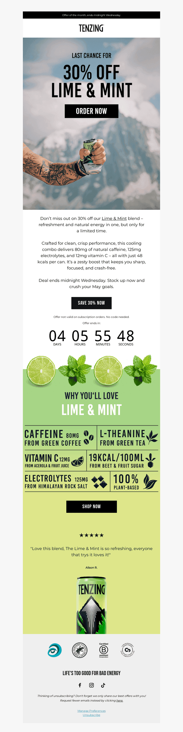 FINAL CALL: 30% off Lime & Mint 🌿
