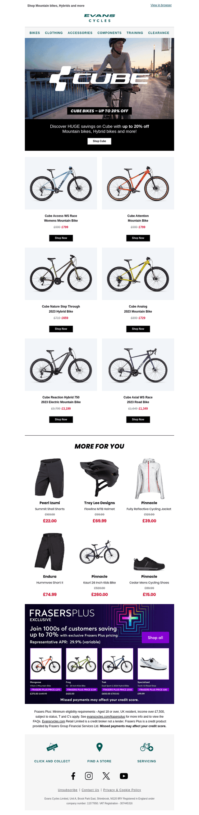 Up to 20% off Cube