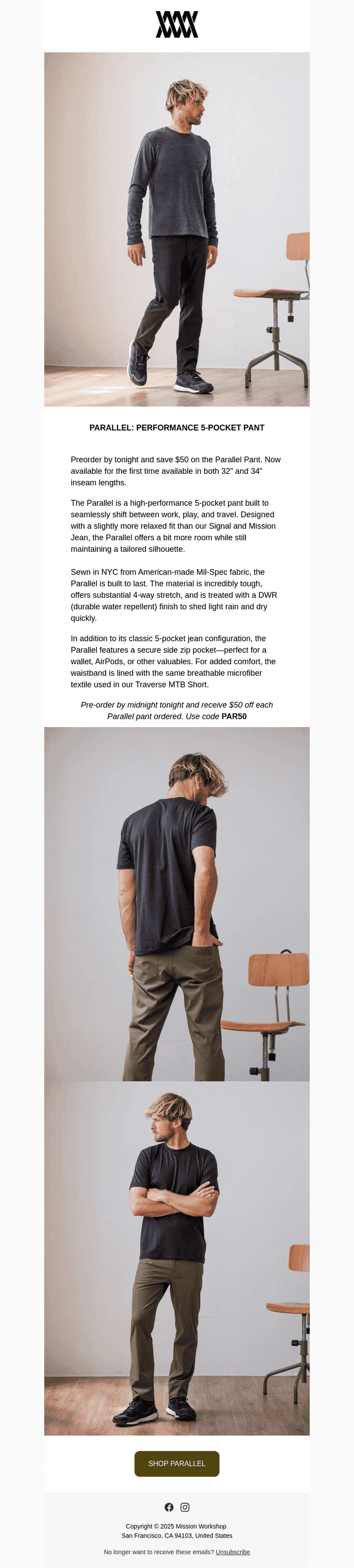[Last Chance] PARALLEL: 5-Pocket Pant // Preorder - Save $50
