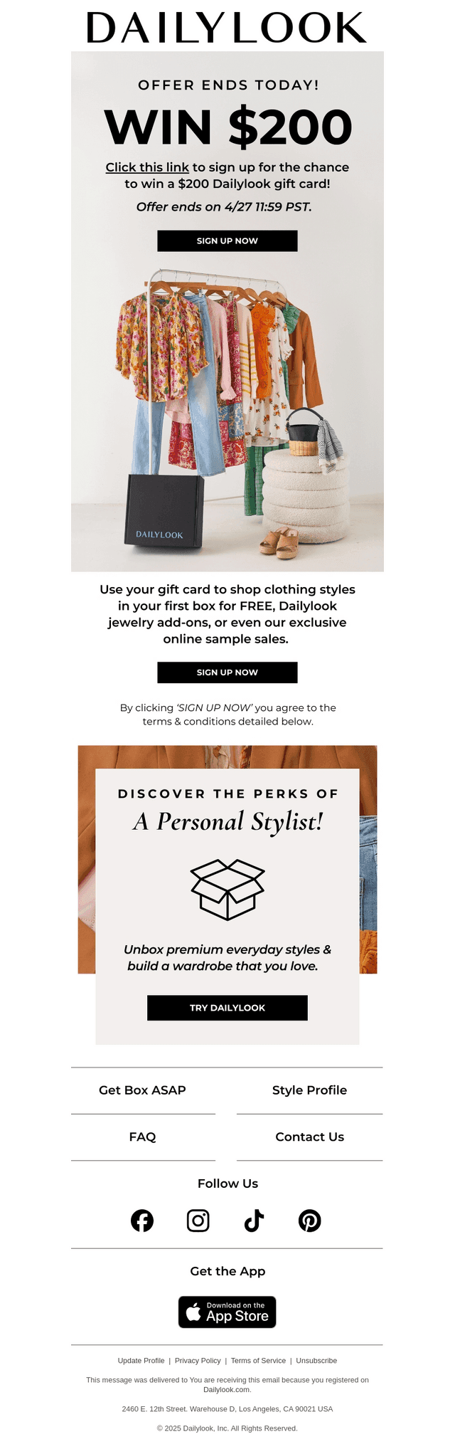 DailyLook email from Sun, Apr 27, 2025