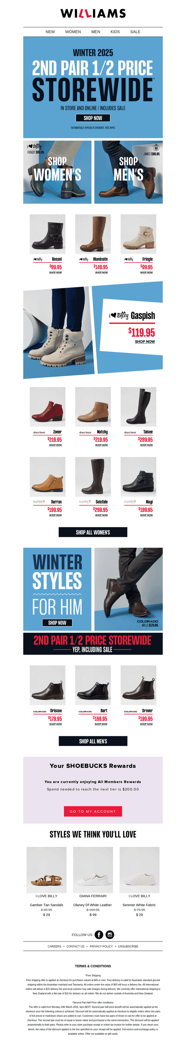 WINTER 2025 | 2nd Pair 1/2 Price 🎉