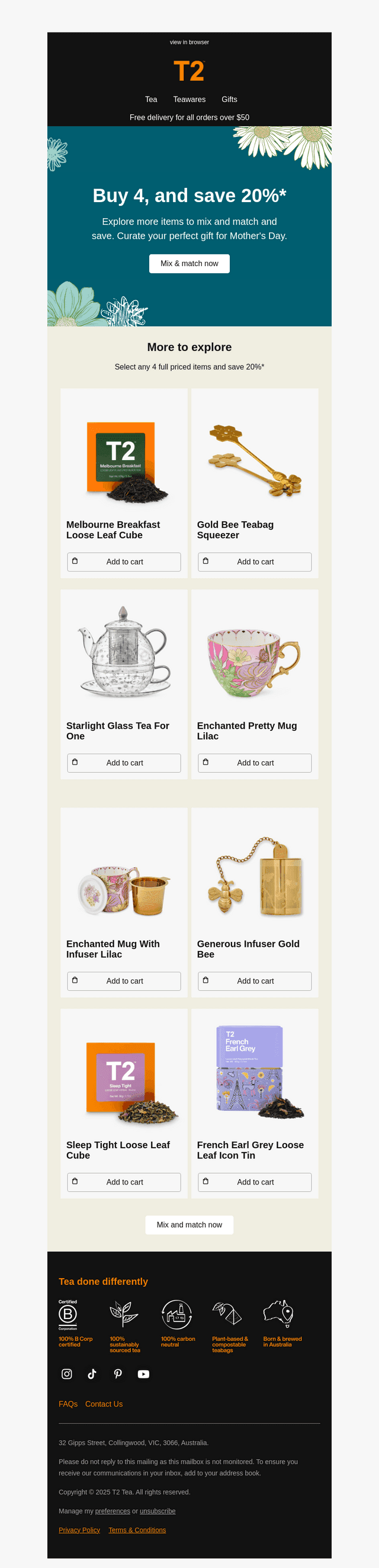 Explore more items & save 20%*