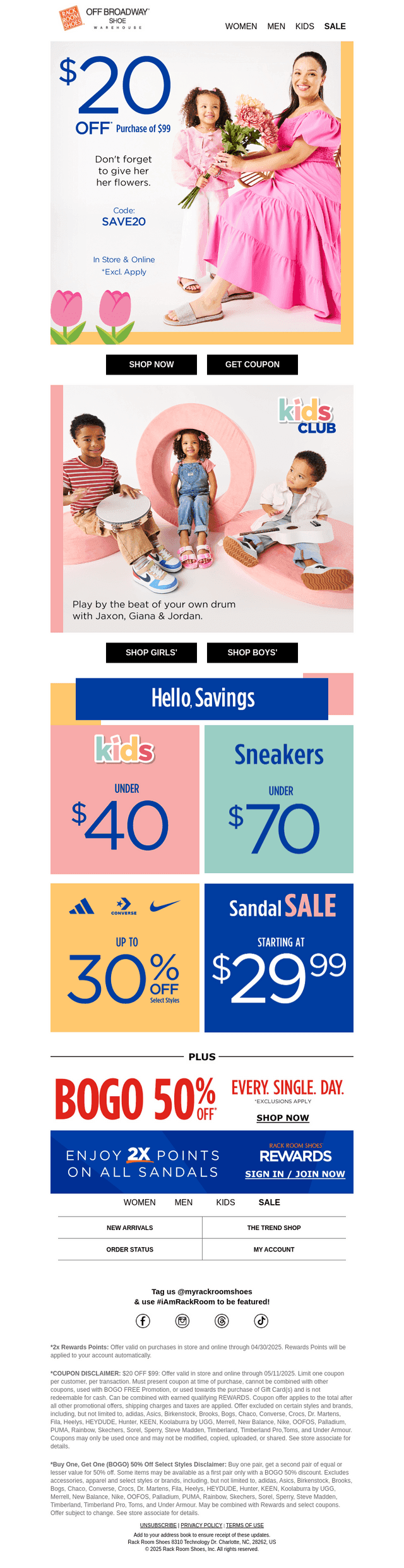 $20 OFF STARTS NOW