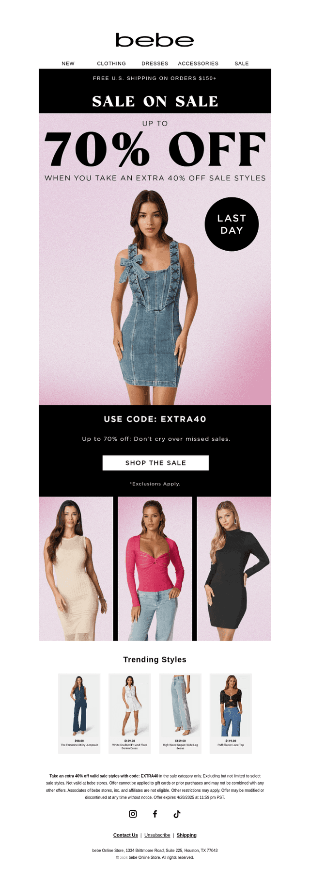 Hurry! Up to 70% Off Ends Tonight 💔