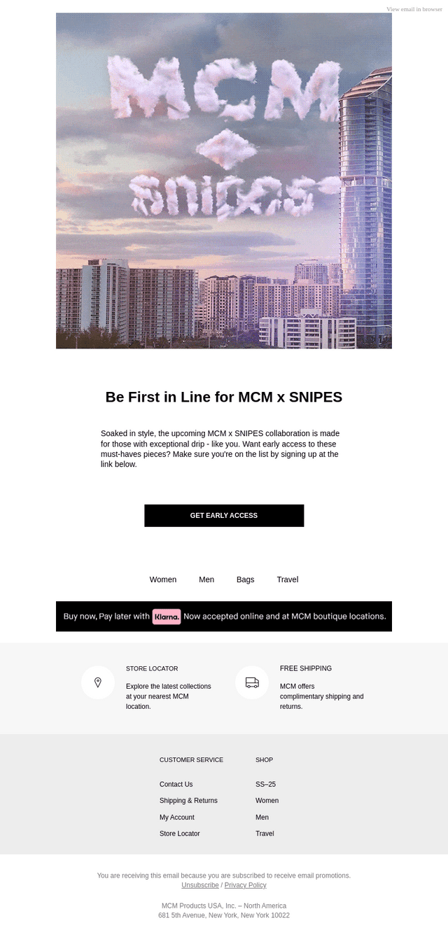 MCM x SNIPES: Coming Soon
