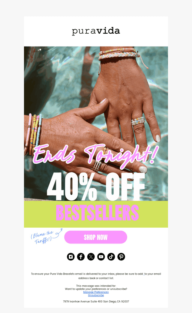 📣 Ends Tonight! 40% off Bestsellers
