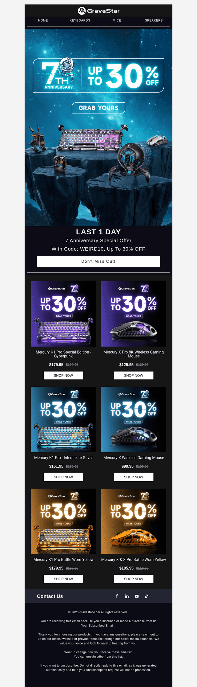 GravaStar email from Tue, Apr 29, 2025