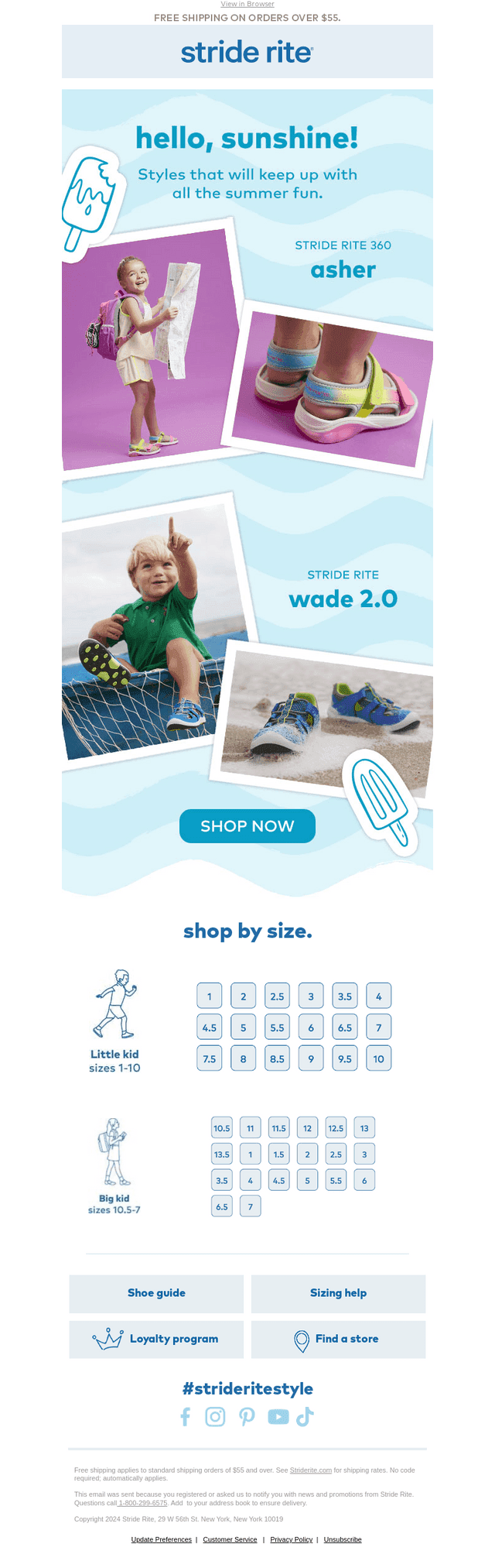 Stride Rite email from Wed, Apr 30, 2025