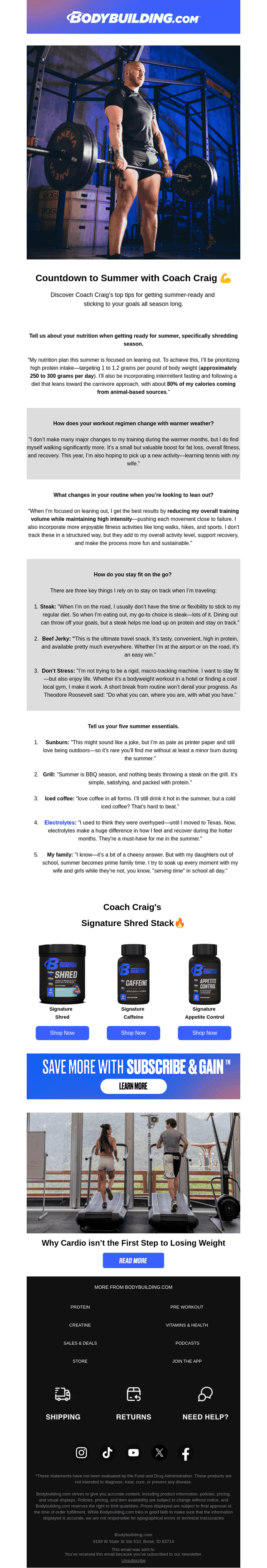 Bodybuilding email from Thu, May 1, 2025