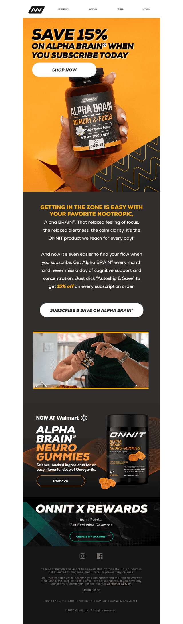 Want to save 15% on Alpha BRAIN®?​