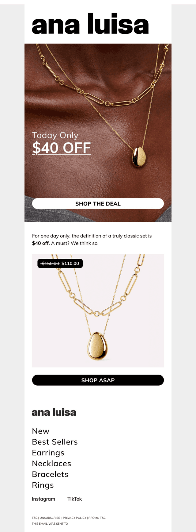 ONE DAY ONLY: $40 OFF