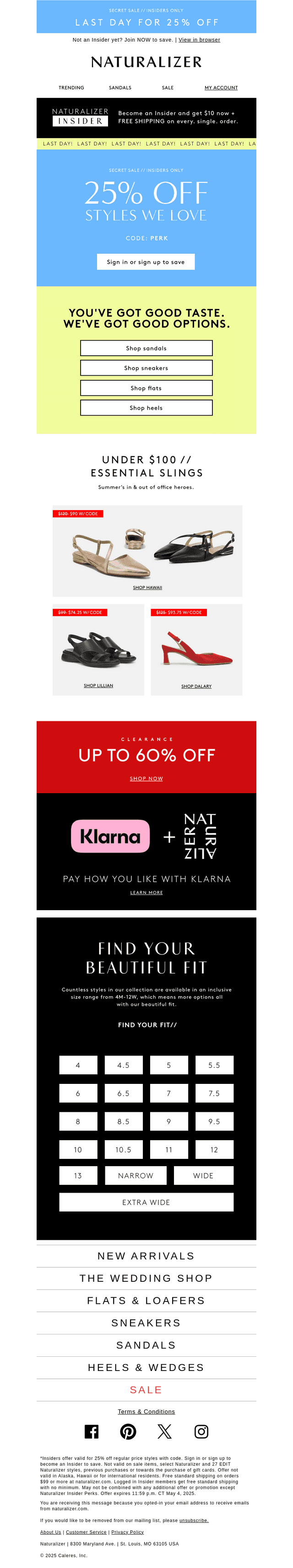 25% off for Insiders ENDS TONIGHT!