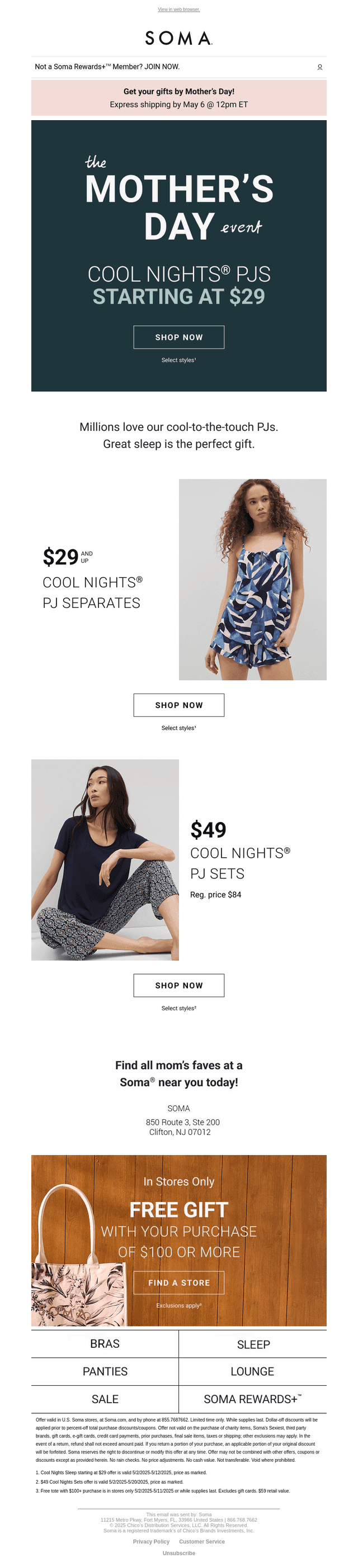 $29 and up PJs for Mom!