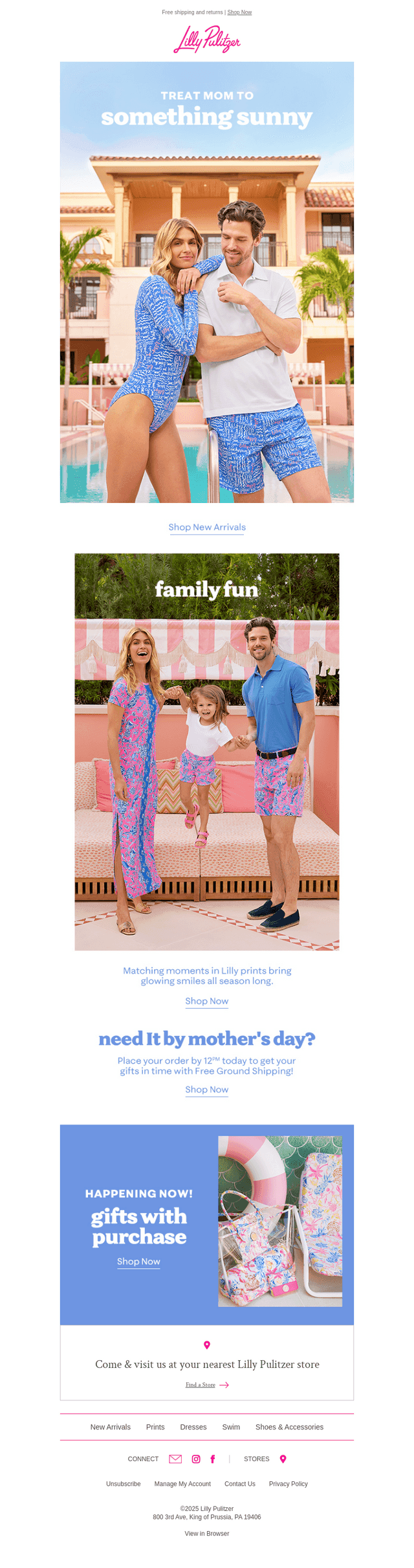 Lilly Pulitzer email from Mon, May 5, 2025