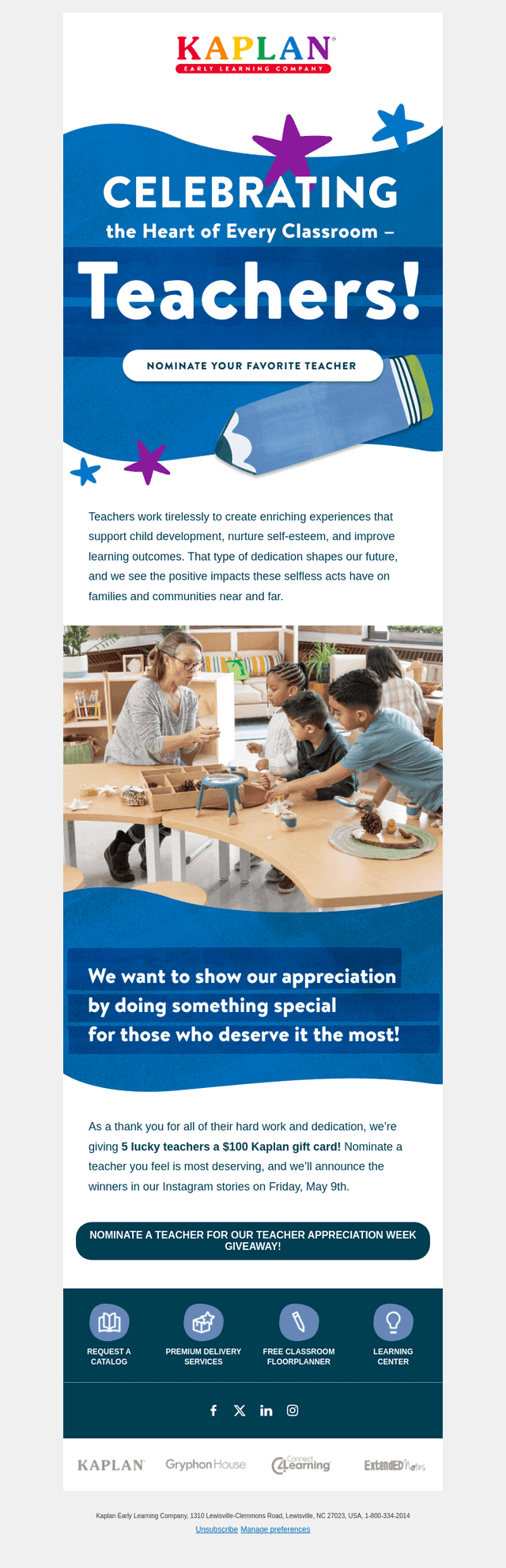 Kaplan Early Learning email from Mon, May 5, 2025