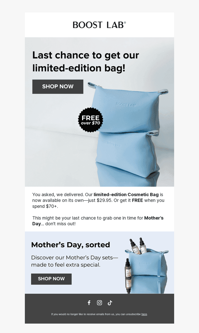 FREE cosmetic bag? Don’t mind if we do