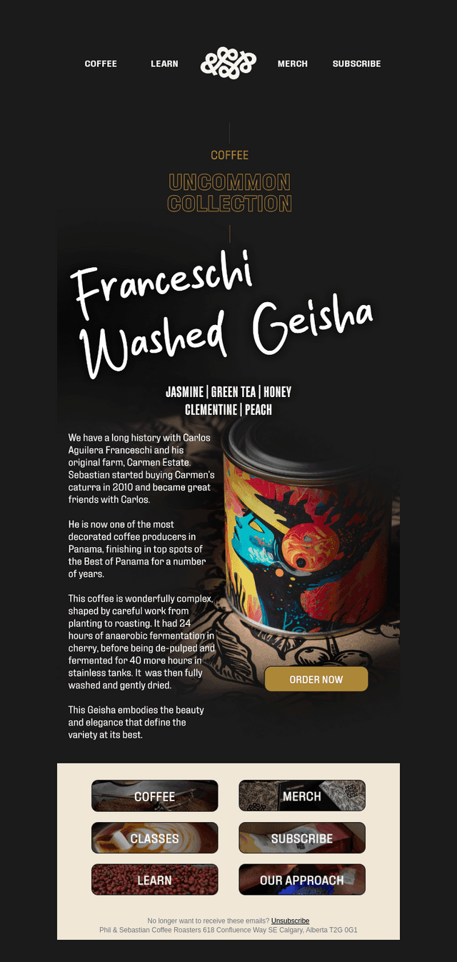 Phil & Sebastian Coffee Roasters email from Mon, May 5, 2025