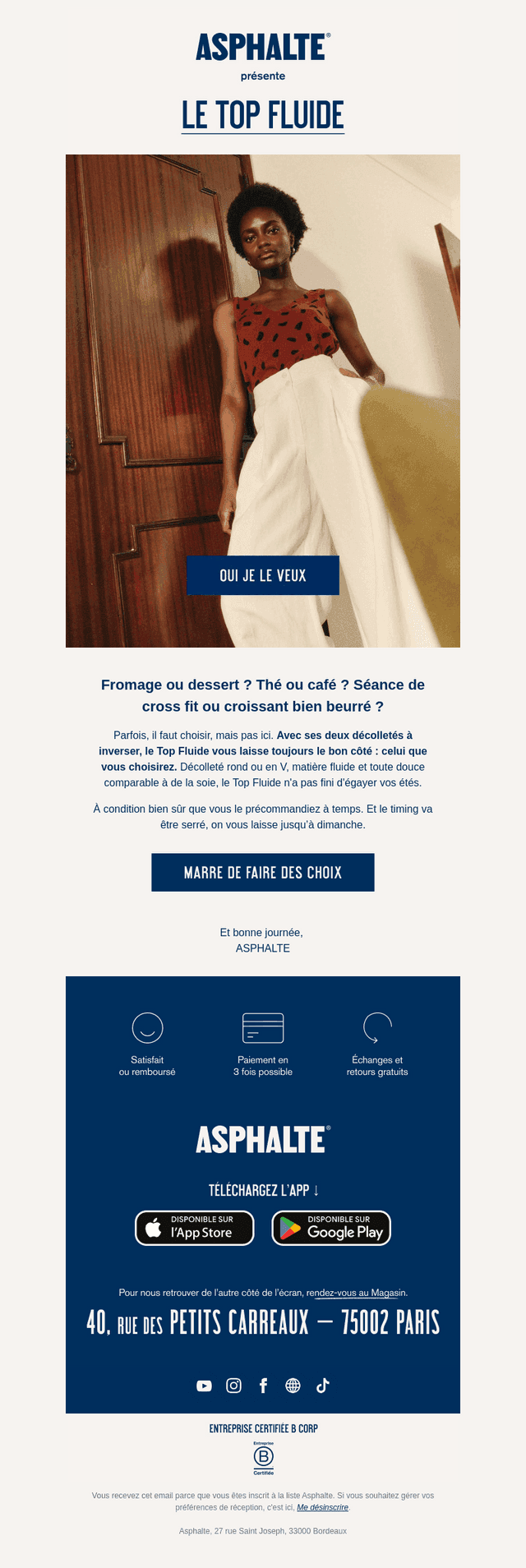 Le Top Fluide est de retour quelques jours