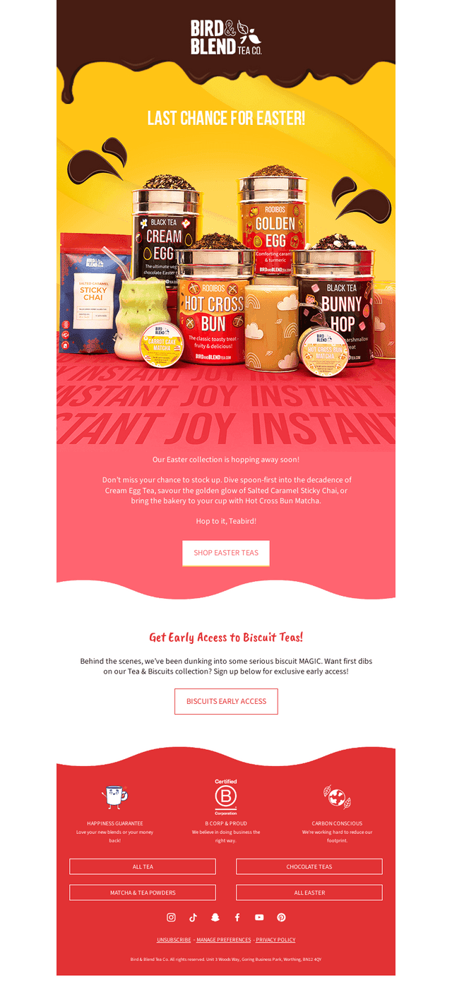 Bird & Blend Tea Co. email from Tue, May 6, 2025