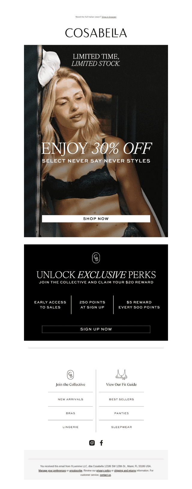 30% Off Select Never Say Never